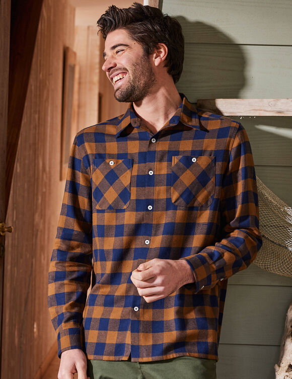 Chemise carreaux flanelle - lot de 3 (cuivre + bleu + vert) Chemise carreaux flanelle - lot de 3 (cuivre + bleu + vert)